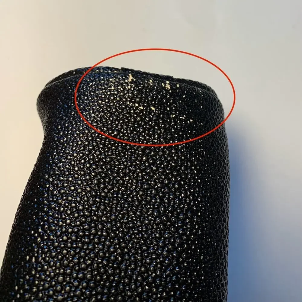Kendra Scott Travel Case / Cosmetic Bag in Sting Ray Black Pebbled Leather